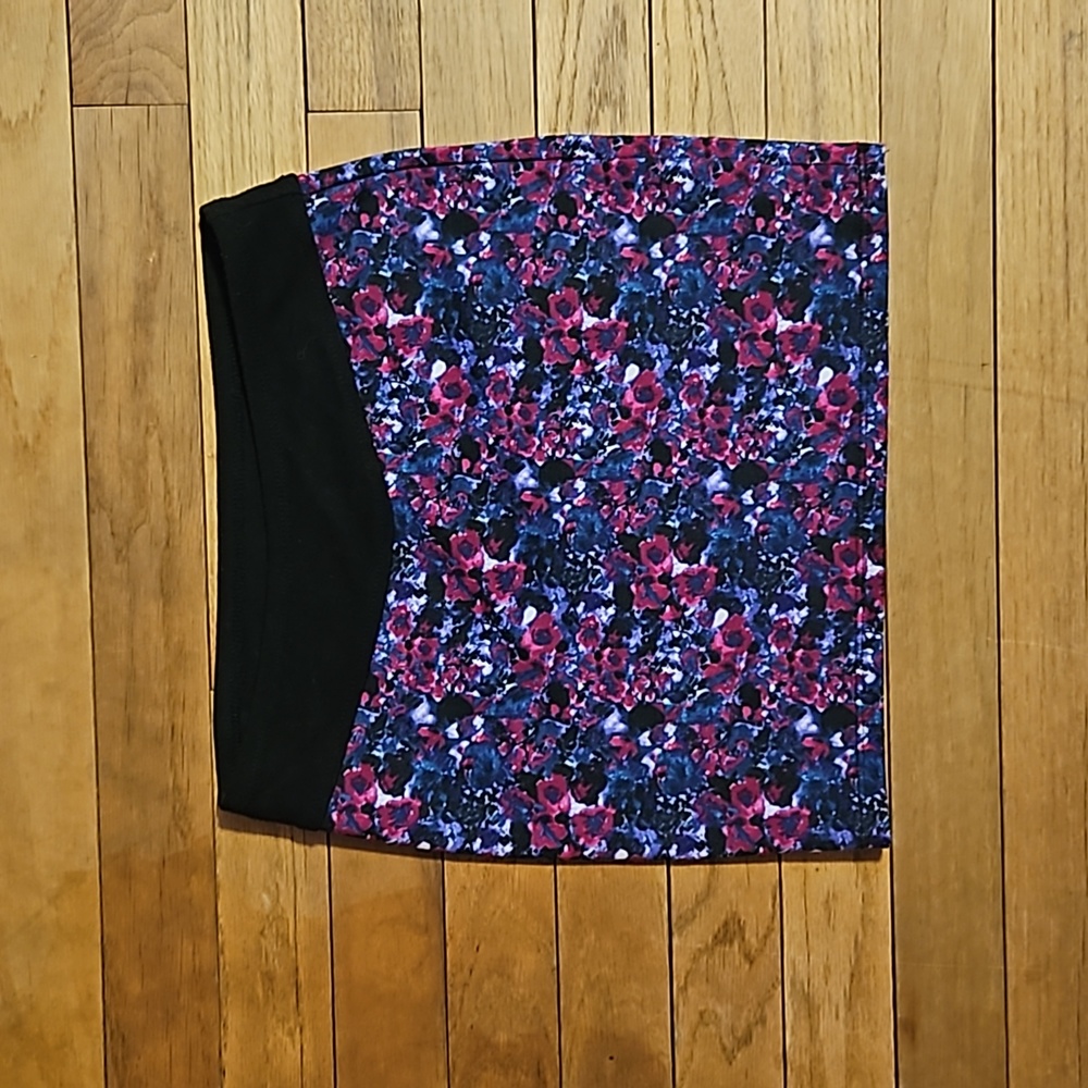 Floral bodycon skirt